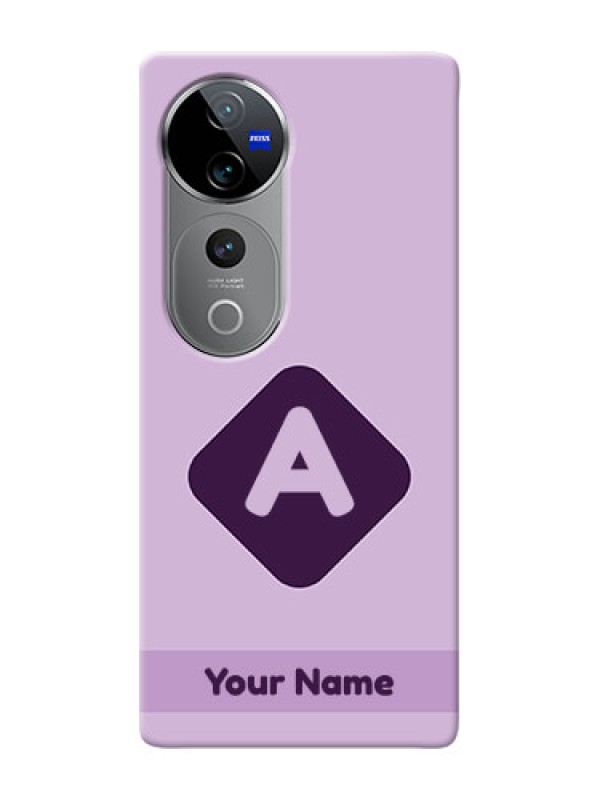 Custom Vivo V40 Pro 5G Custom Mobile Case with Custom Letter in curved badge Design