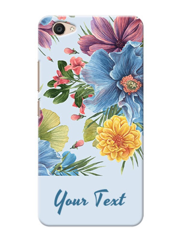 Custom Vivo V5 Plus Custom Phone Cases: Stunning Watercolored Flowers Painting Design
