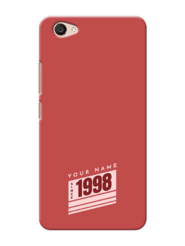 Custom Vivo V5 Plus Phone Back Covers: Red custom year of birth Design