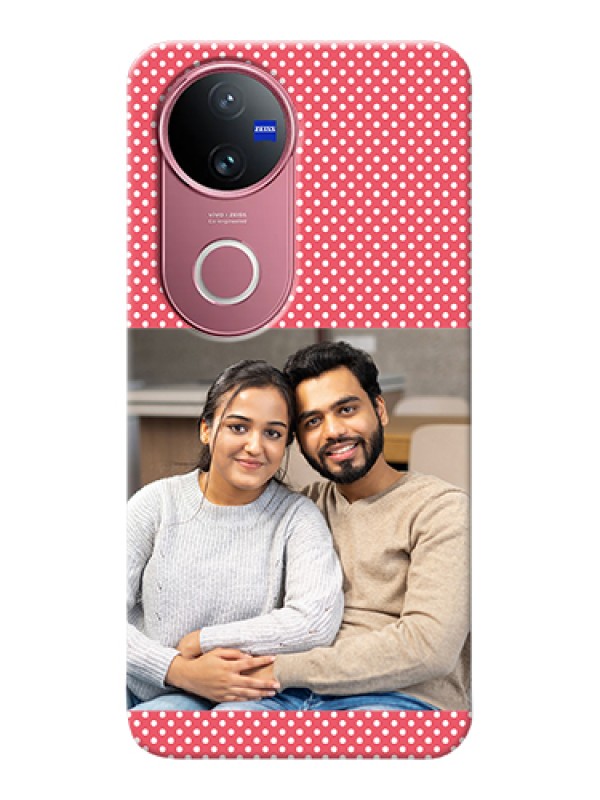 Custom Vivo V50 Custom Hard Phone Case - White Dotted Design