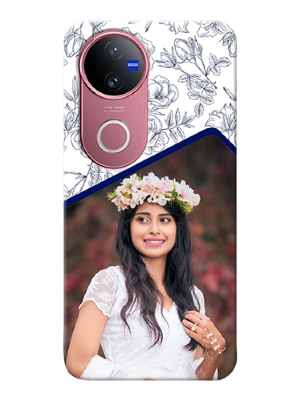 Custom Vivo V50 Custom Hard Phone Case - Classy Floral Design