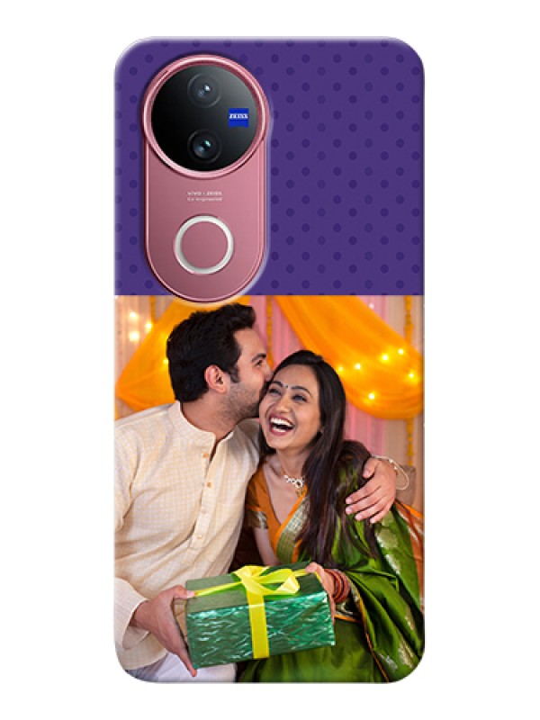 Custom Vivo V50 Custom Hard Phone Case - Violet Colored Pattern Design