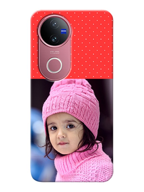 Custom Vivo V50 Custom Hard Phone Case - Red Pattern Design