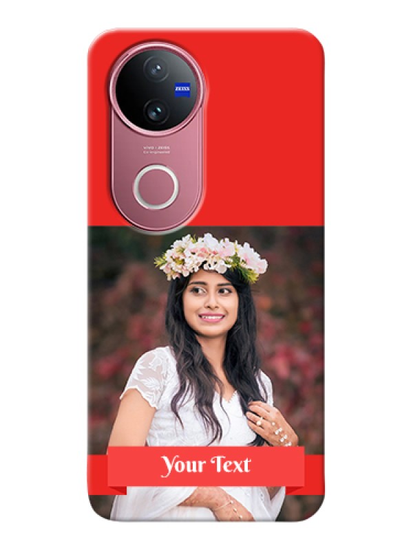 Custom Vivo V50 Custom Hard Phone Case - Simple Red Color Design