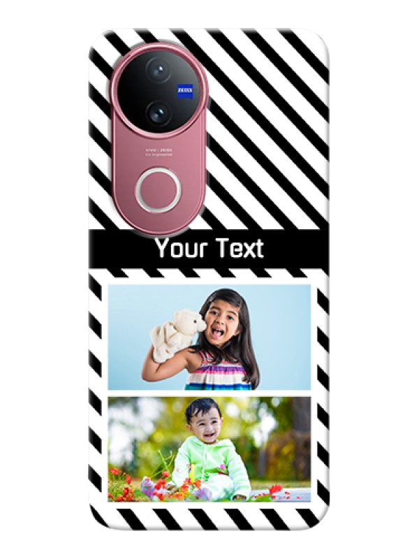 Custom Vivo V50 Custom Hard Phone Case - Black And White Stripes Design