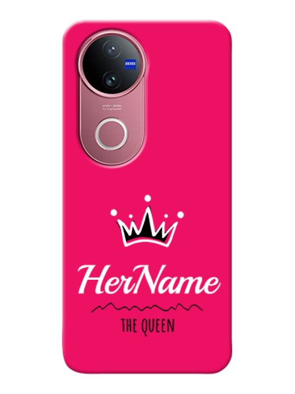 Custom Vivo V50 Custom Hard Phone Case - Queen With Name Design