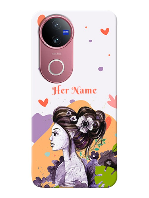 Custom Vivo V50 Custom Hard Phone Case - Woman And Nature Design