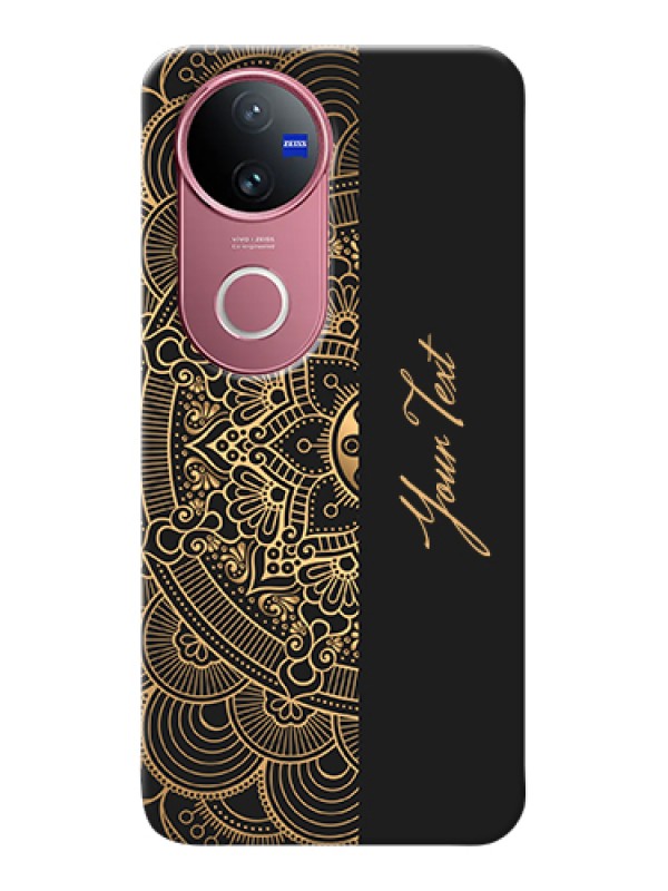 Custom Vivo V50 Custom Hard Phone Case - Mandala Art With Custom Text Design