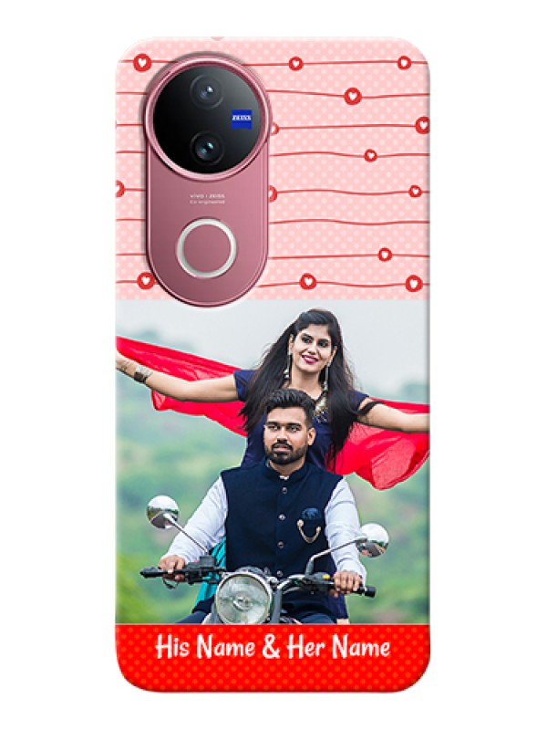 Custom Vivo V50e 5G Custom Hard Phone Case - Red Pattern Case Design