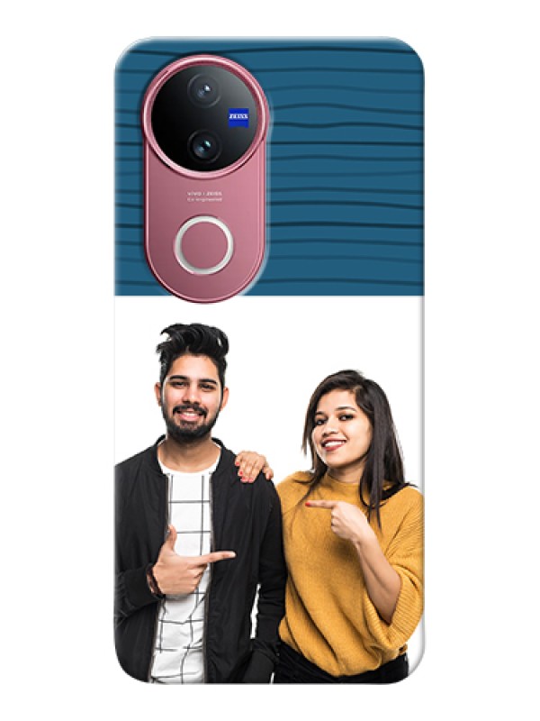 Custom Vivo V50e 5G Custom Hard Phone Case - Blue Pattern Cover Design