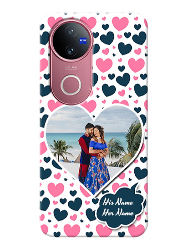 Custom Vivo V50e 5G Custom Hard Phone Case - Pink & Blue Heart Design