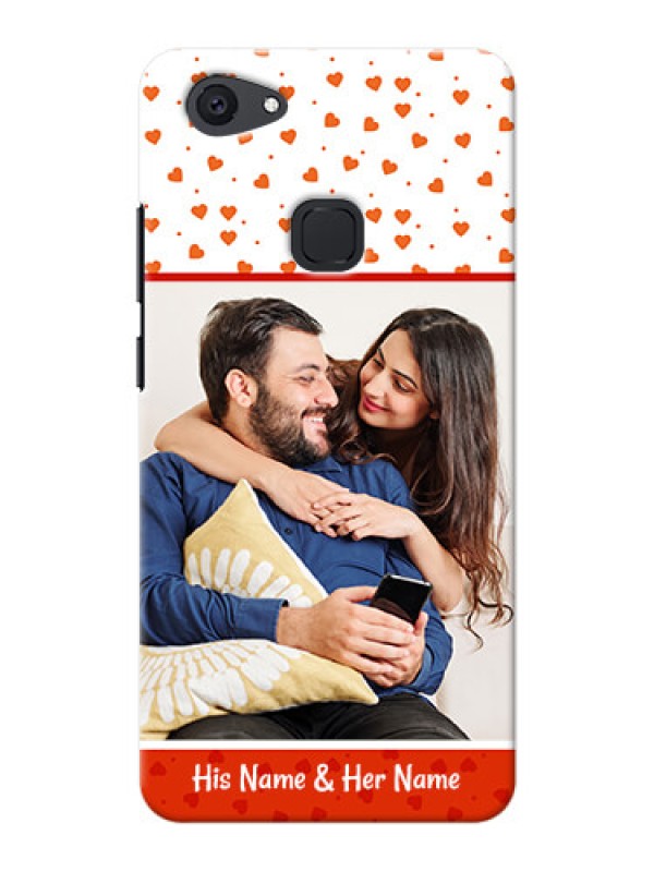 Custom Vivo V7 Plus Orange Love Symbol Mobile Cover Design