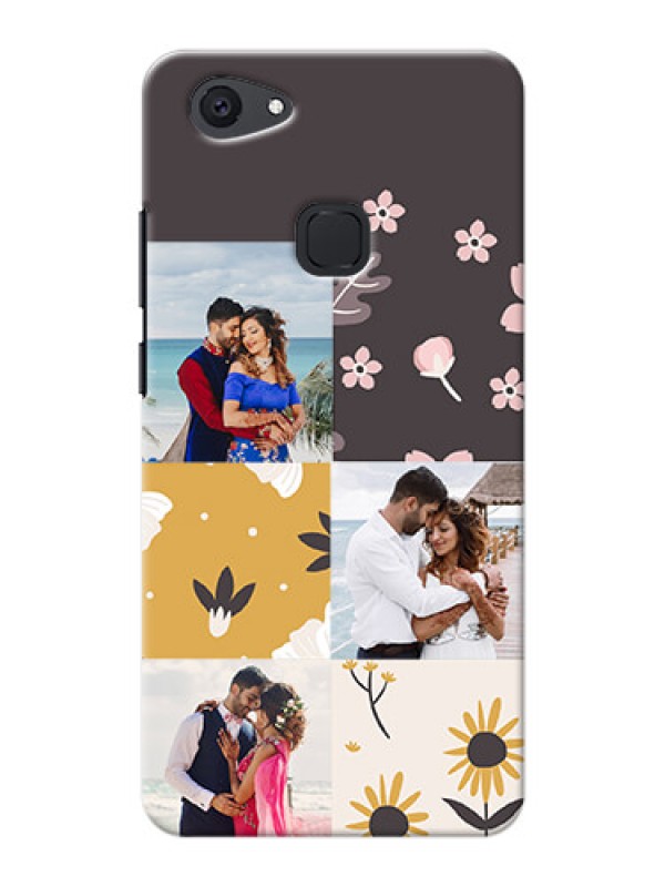 Custom Vivo V7 Plus 3 image holder with florals Design