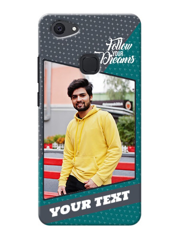 Custom Vivo V7 Plus 2 colour background with different patterns and dreams quote Design