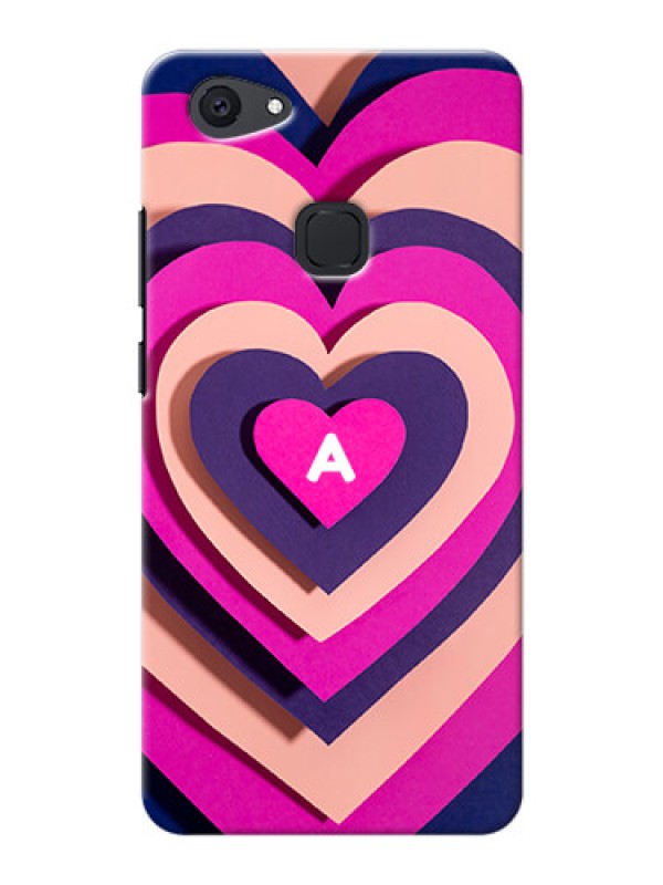 Custom Vivo V7 Plus Custom Mobile Case with Cute Heart Pattern Design