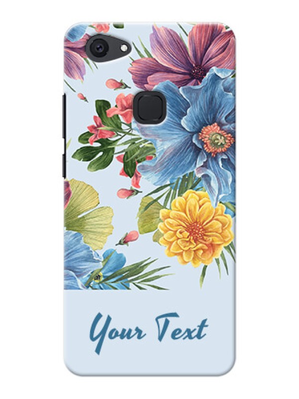 Custom Vivo V7 Plus Custom Phone Cases: Stunning Watercolored Flowers Painting Design