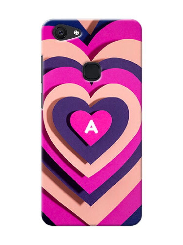 Custom Vivo V7 Custom Mobile Case with Cute Heart Pattern Design