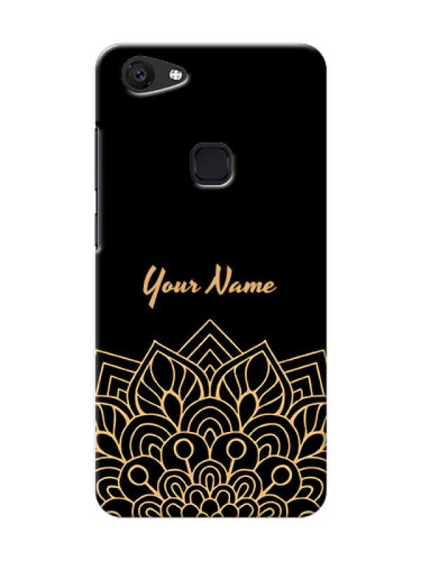Custom Vivo V7 Back Covers: Golden mandala Design