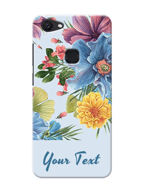 Custom Vivo V7 Custom Phone Cases: Stunning Watercolored Flowers Painting Design
