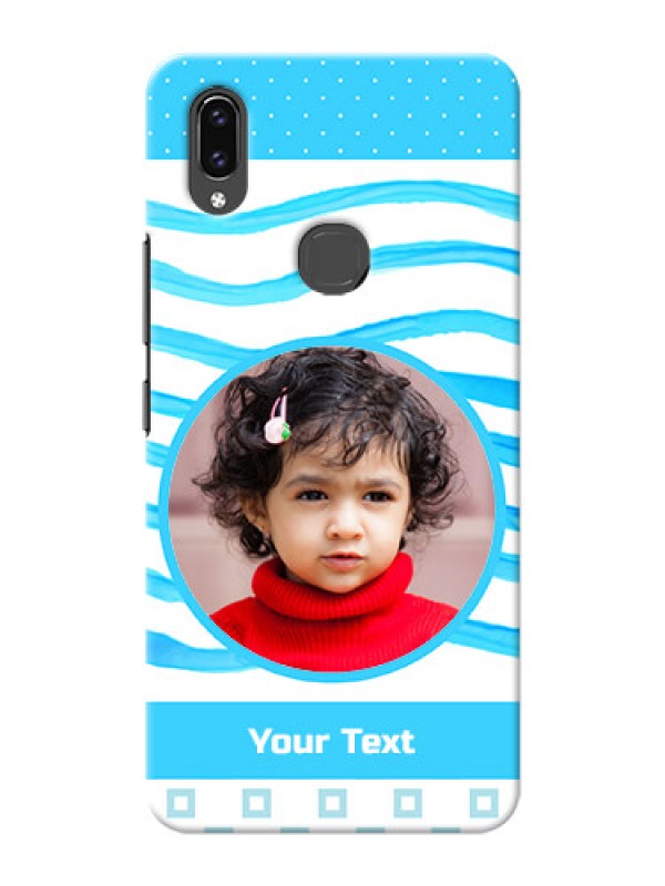 Custom Vivo V9 Pro phone back covers: Simple Blue Case Design