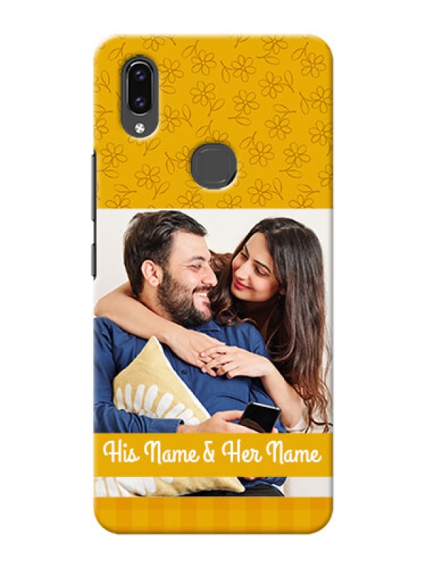 Custom Vivo V9 Pro mobile phone covers: Yellow Floral Design