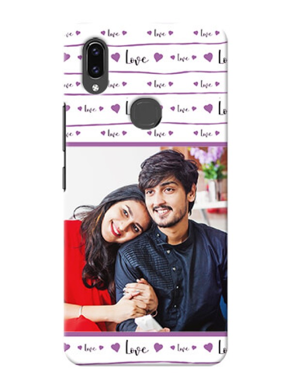 Custom Vivo V9 Pro Mobile Back Covers: Couples Heart Design