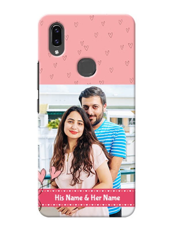 Custom Vivo V9 Pro phone back covers: Love Design Peach Color
