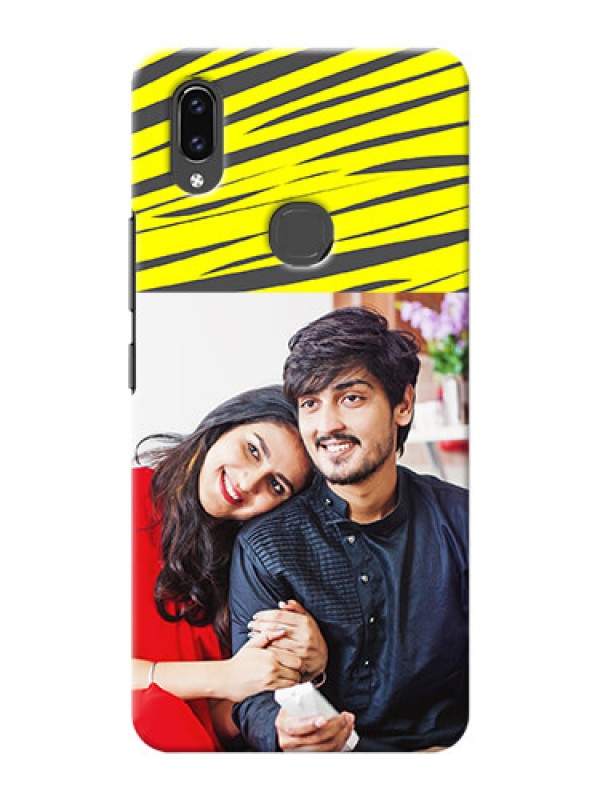 Custom Vivo V9 Pro Personalised mobile covers: Yellow Abstract Design