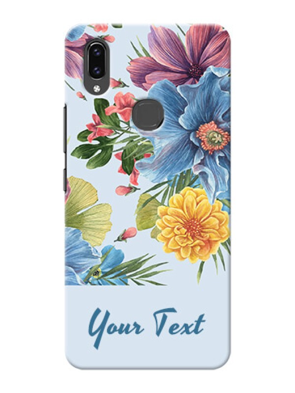 Custom Vivo V9 Pro Custom Phone Cases: Stunning Watercolored Flowers Painting Design