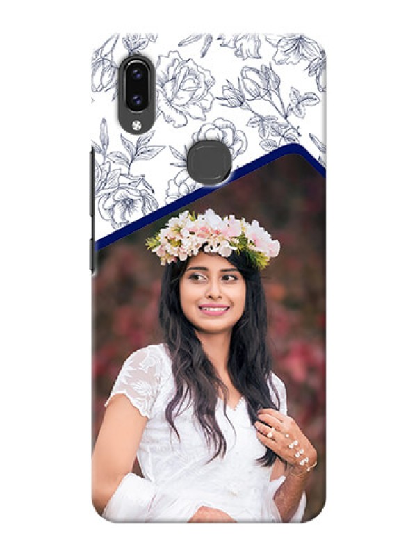 Custom Vivo V9 Youth Floral Design Mobile Cover Design