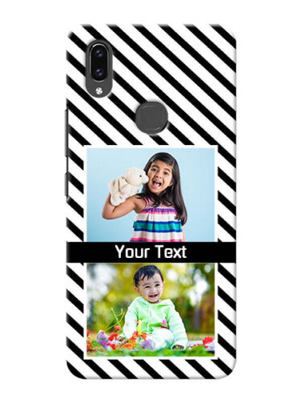 Custom Vivo V9 Youth 2 image holder with black and white stripes Design