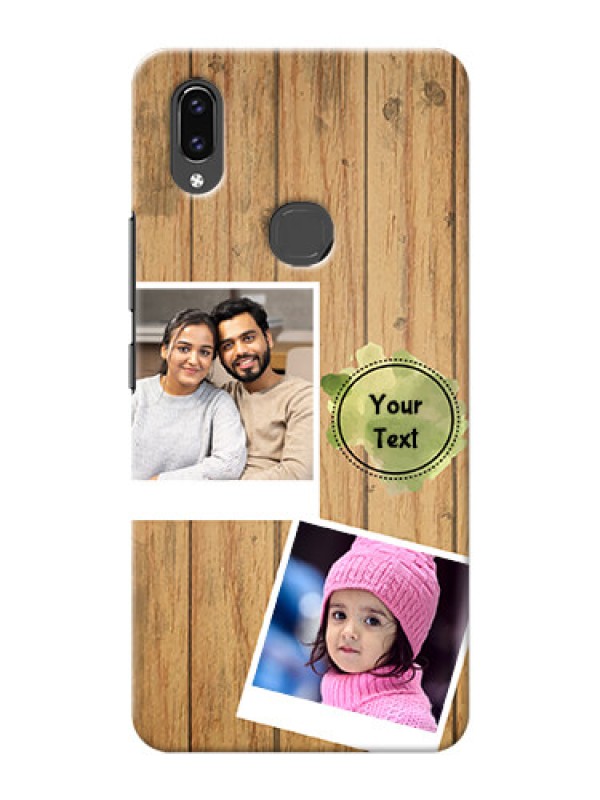 Custom Vivo V9 Youth 3 image holder with wooden texture  Design