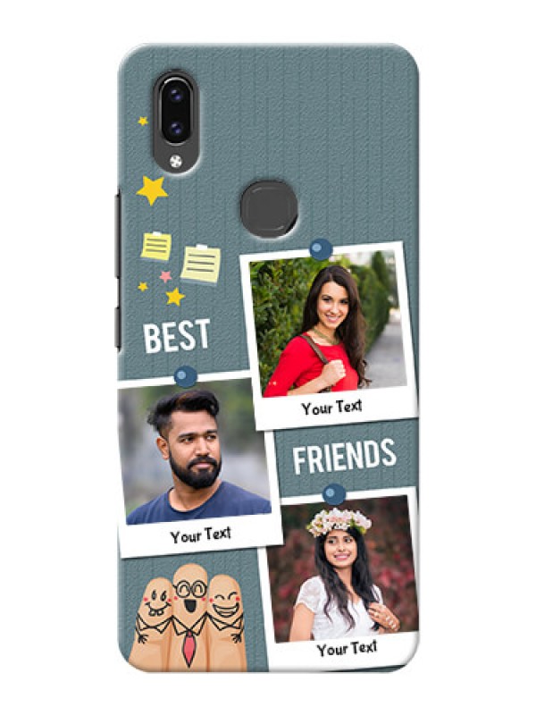 Custom Vivo V9 Youth 3 image holder with sticky frames and friendship day wishes Design
