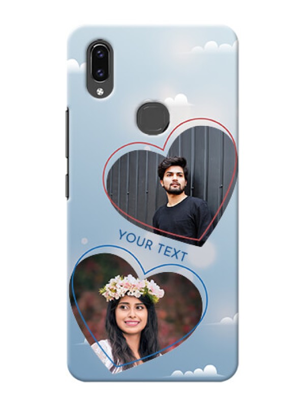 Custom Vivo V9 Youth couple heart frames with sky backdrop Design