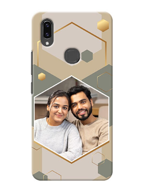 Custom Vivo V9 Youth Phone Back Covers: Stylish Hexagon Pattern Design