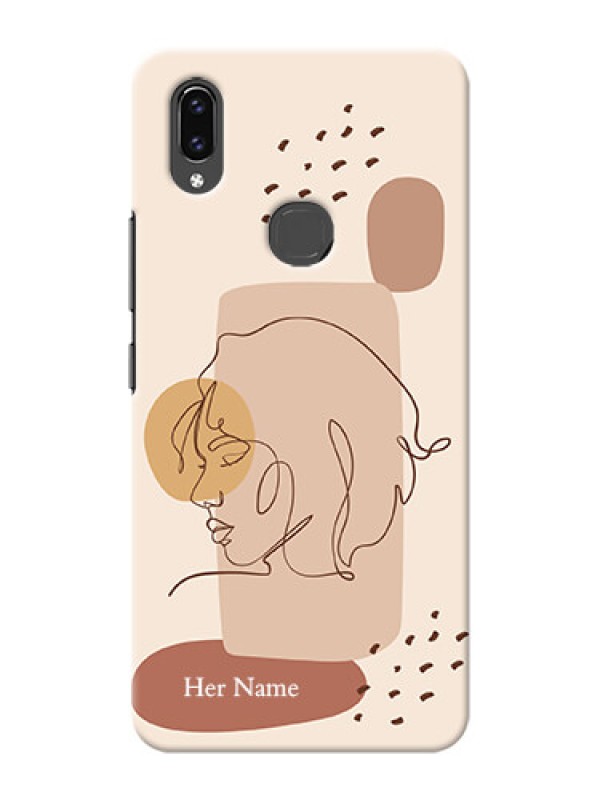 Custom Vivo V9 Youth Custom Phone Covers: Calm Woman line art Design