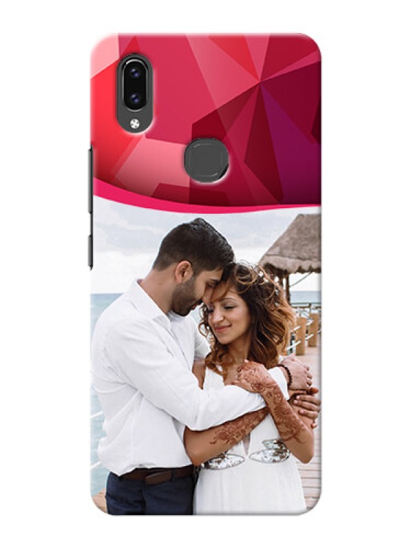 Custom Vivo V9 Red Abstract Mobile Case Design