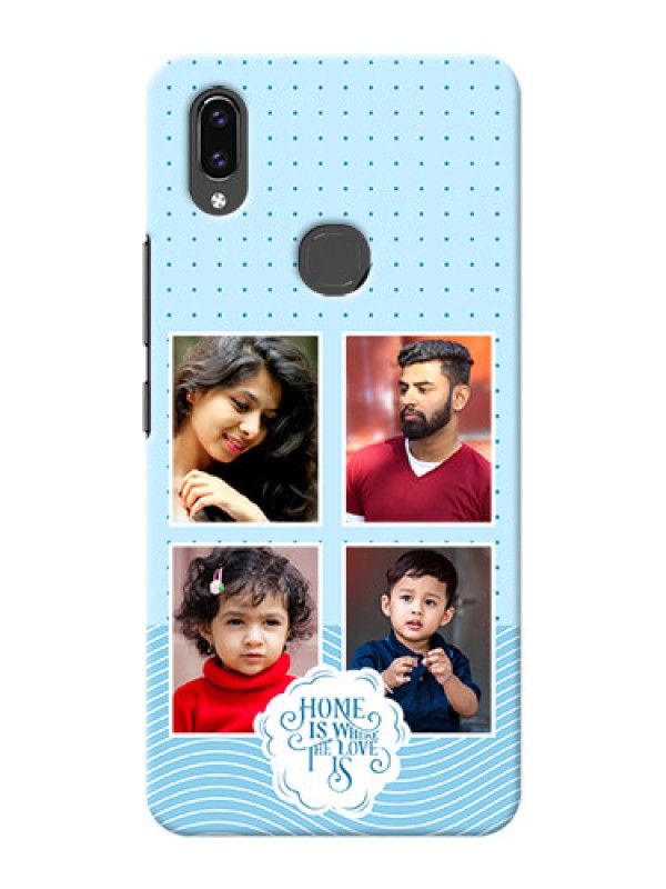 Custom Vivo V9 Custom Phone Covers: Cute love quote with 4 pic upload Design