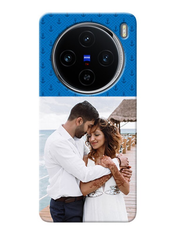 Custom Vivo X100 5G Mobile Phone Covers: Blue Anchors Design