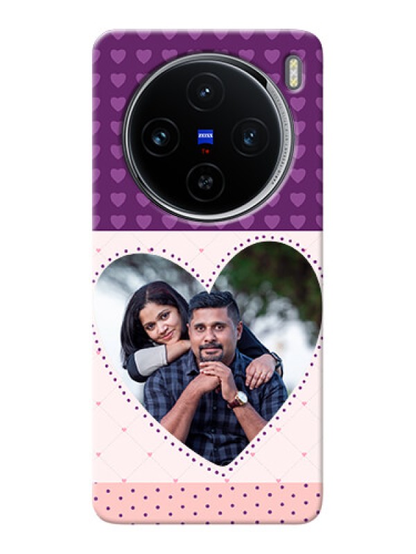 Custom Vivo X100 5G Mobile Back Covers: Violet Love Dots Design