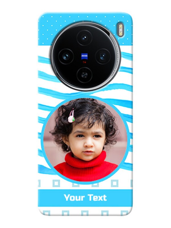 Custom Vivo X100 5G phone back covers: Simple Blue Case Design