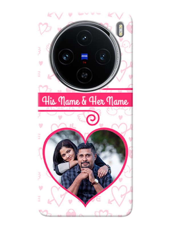 Custom Vivo X100 5G Personalized Phone Cases: Heart Shape Love Design
