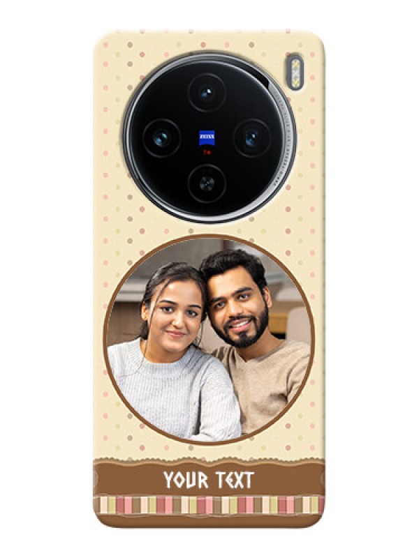 Custom Vivo X100 5G Mobile Cases: Brown Dotted Mobile Case Design
