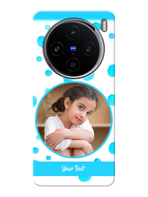 Custom Vivo X100 5G Custom Phone Covers: Blue Bubbles Pattern Design