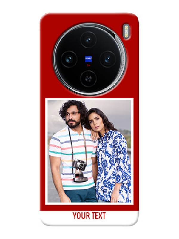 Custom Vivo X100 5G mobile phone covers: Simple Red Color Design