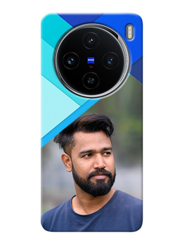 Custom Vivo X100 5G Phone Cases Online: Blue Abstract Cover Design