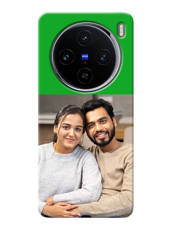 Custom Vivo X100 5G Personalised mobile covers: Green Pattern Design