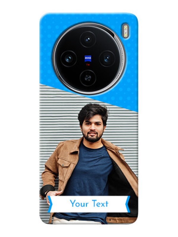 Custom Vivo X100 5G Personalized Mobile Covers: Simple Blue Color Dotted Design