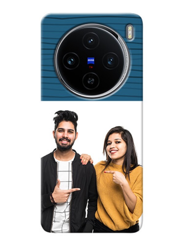 Custom Vivo X100 5G Custom Phone Cases: Blue Pattern Cover Design