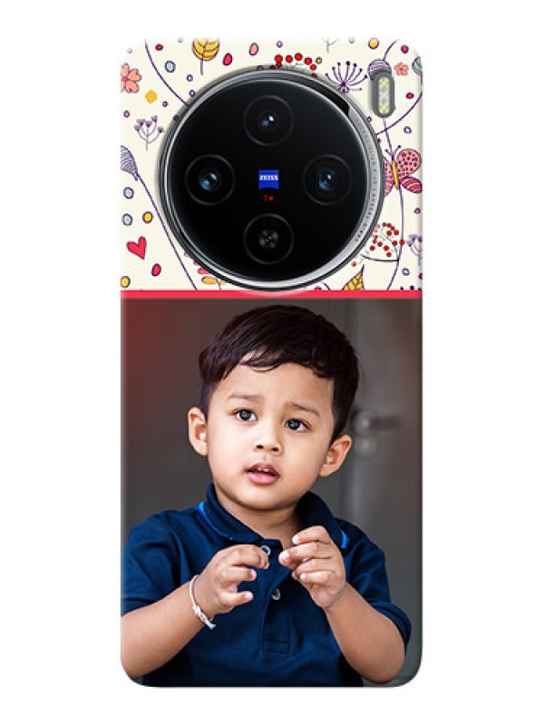 Custom Vivo X100 5G phone back covers: Premium Floral Design